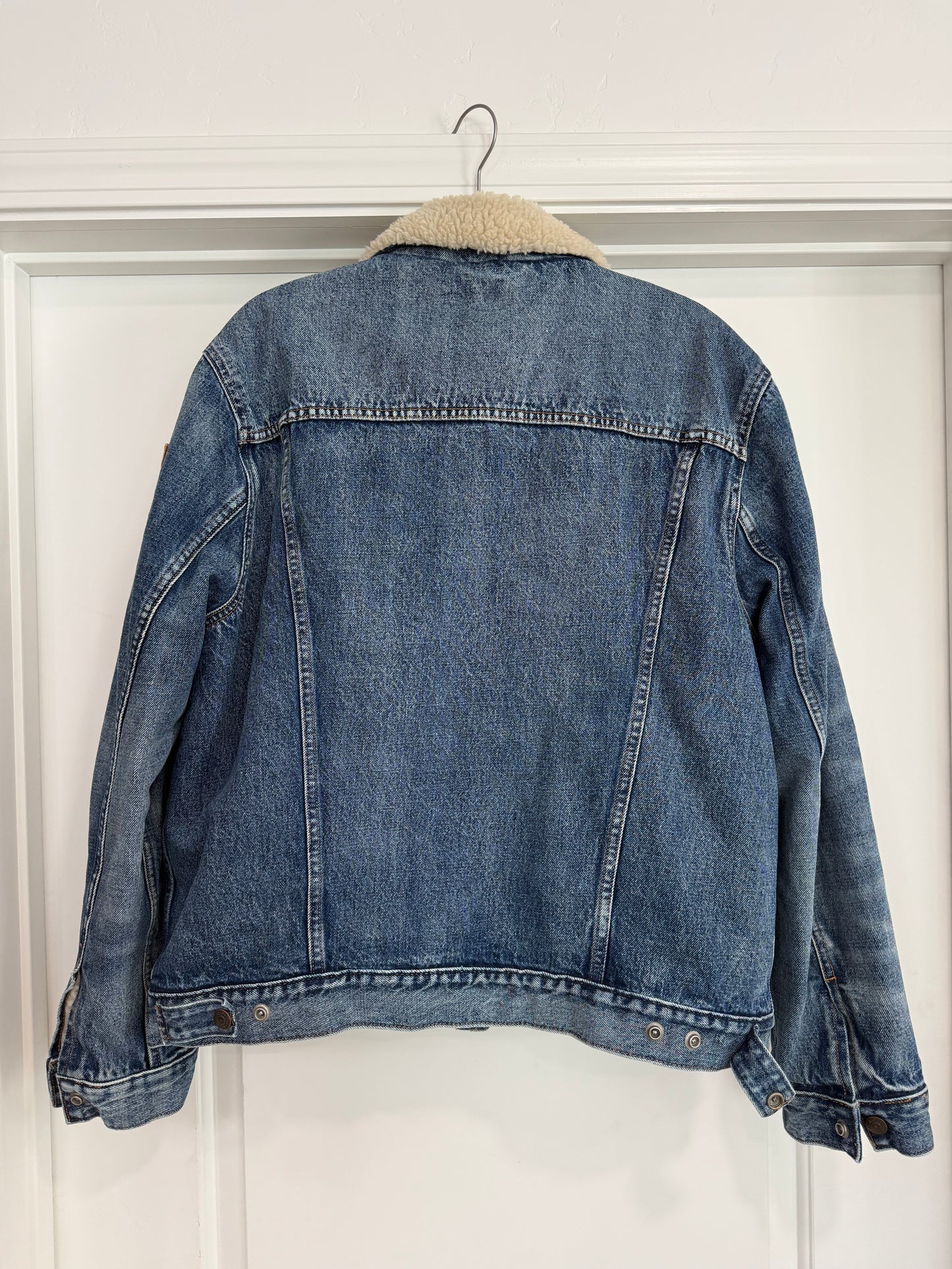 NEW!! Vintage Ralph Lauren Sherpa Denim Jacket Size Large