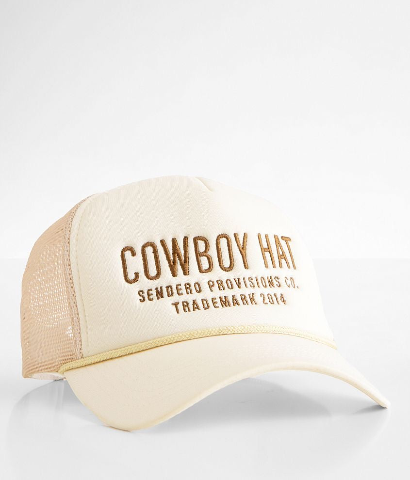 AS SEEN ON BRITT HORTON!! Cowboy Trucker Hat in Cream