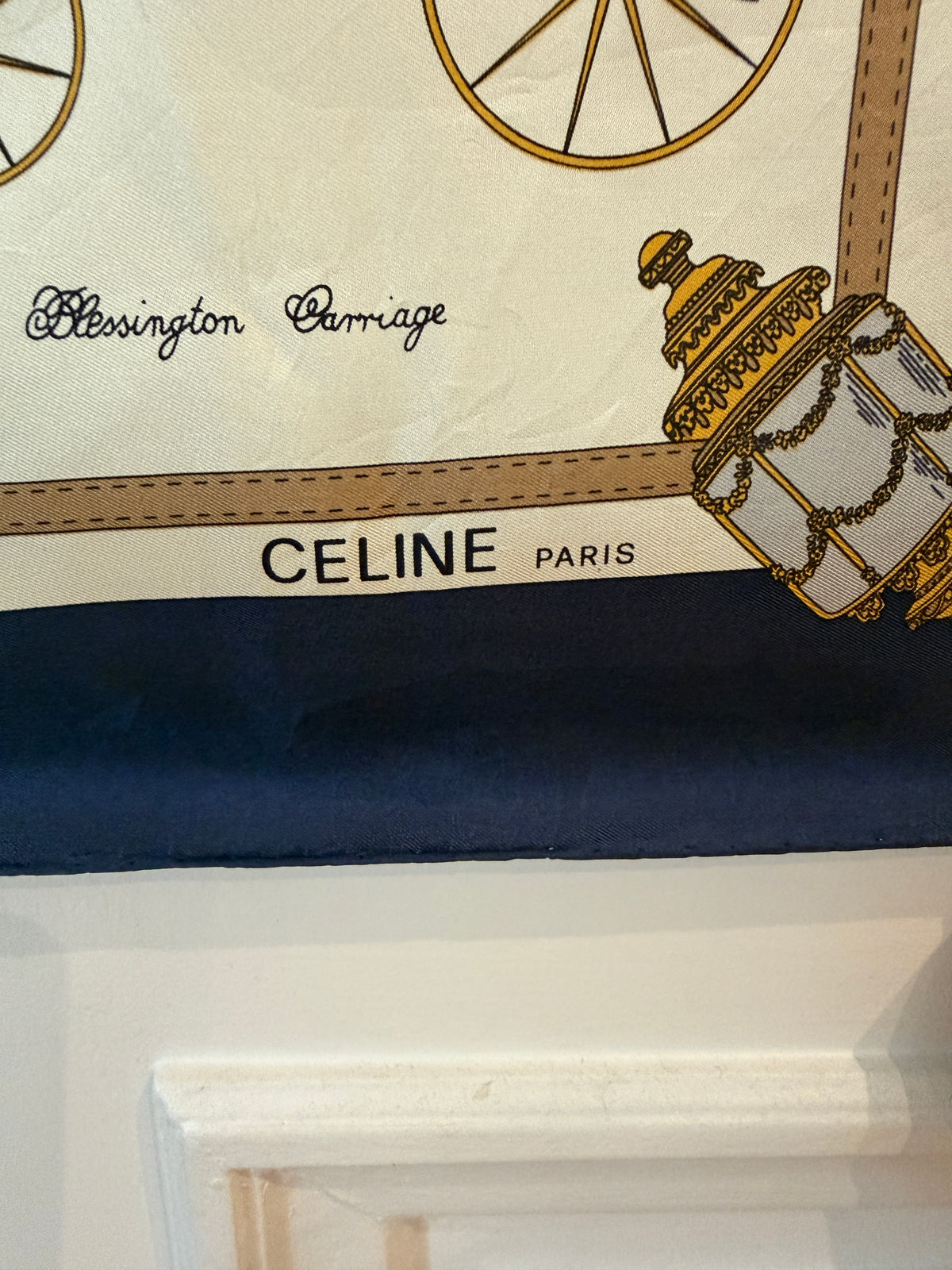 Vintage Celine Carriage Silk Scarf