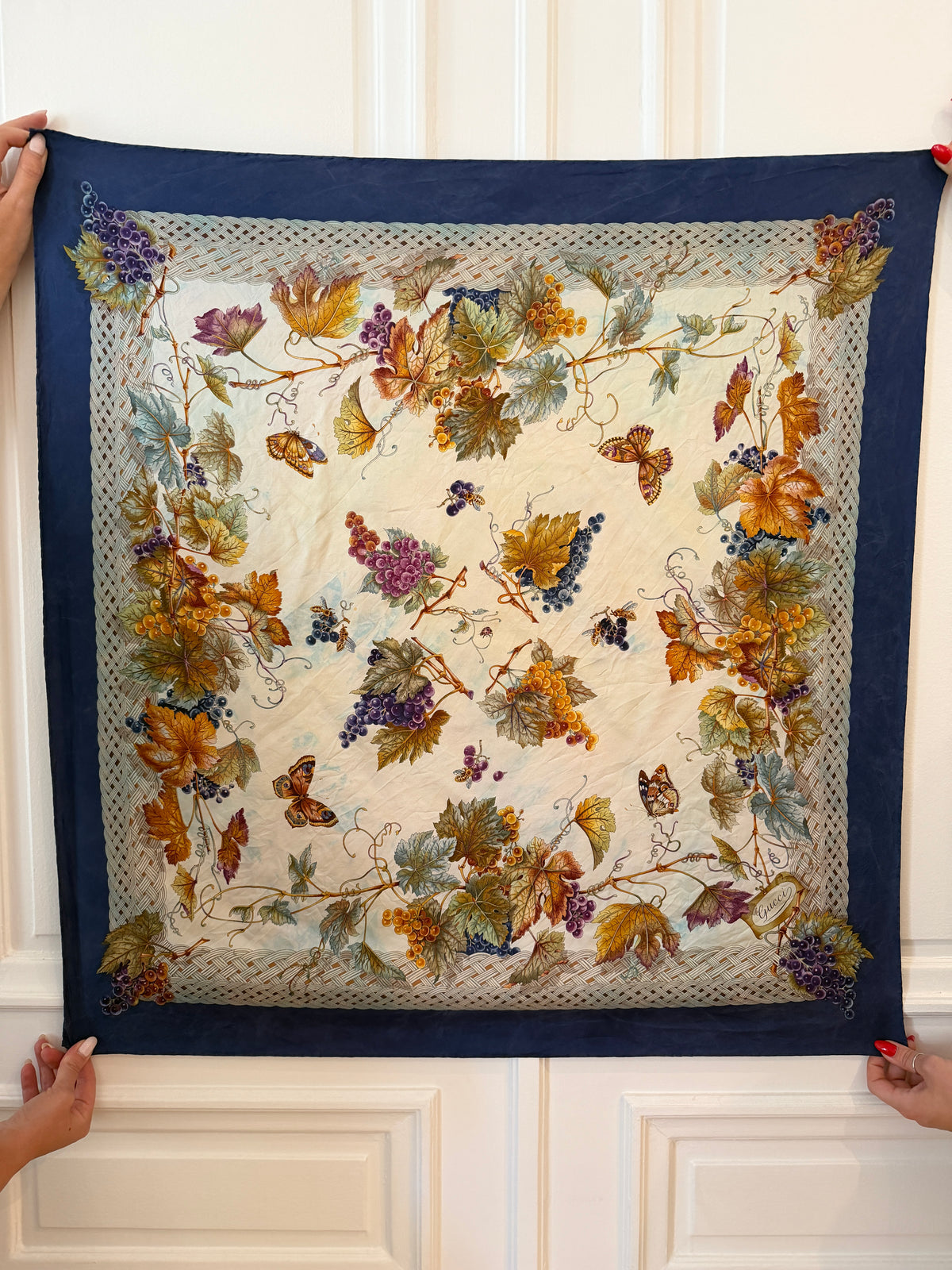 Vintage Gucci Floral Silk Scarf