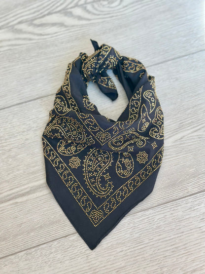 NEW!! Rhinestone Bandana in Black