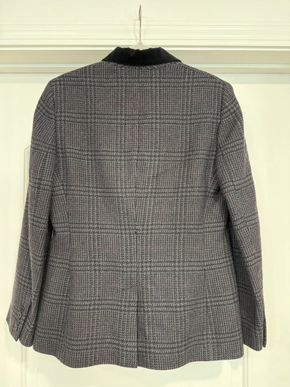 NEW!! Vintage Ralph Lauren Black Plaid Wool Blazer Size 10