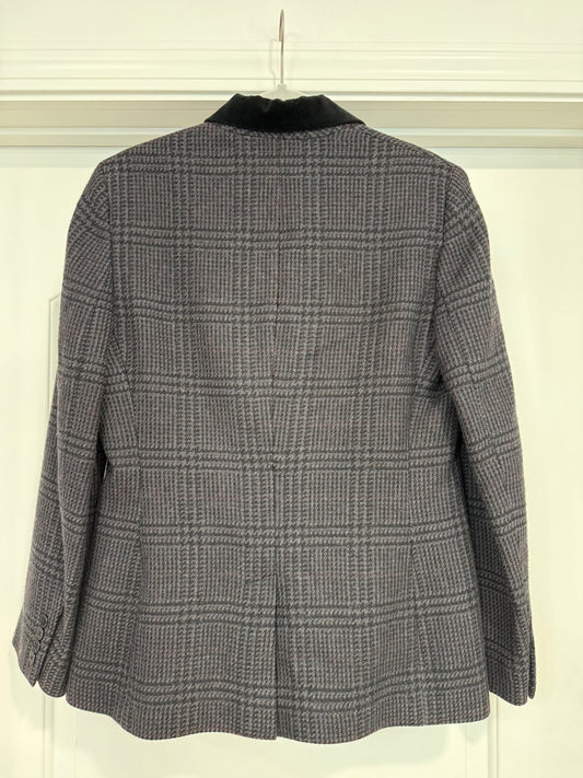 NEW!! Vintage Ralph Lauren Black Plaid Wool Blazer Size 10