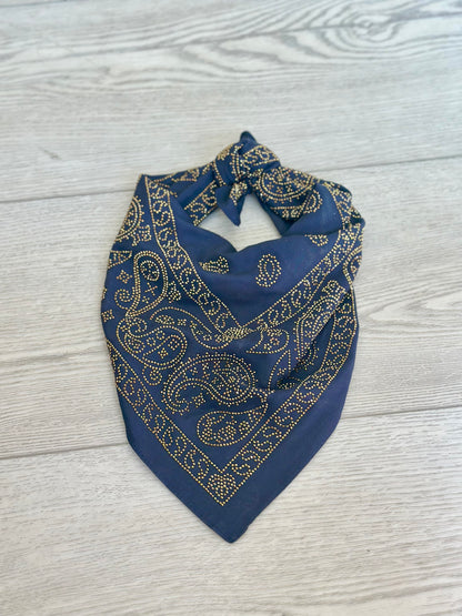 NEW!! Rhinestone Bandana in Navy