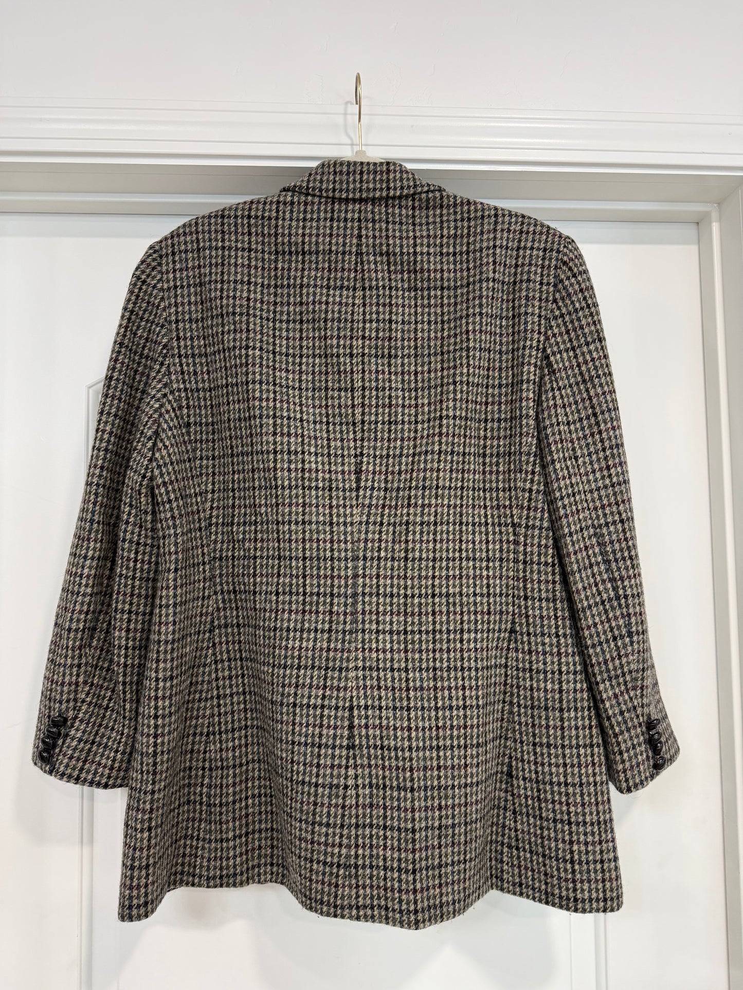 NEW!! Vintage Ralph Lauren Wool Tweed Houndstooth Blazer Size 12