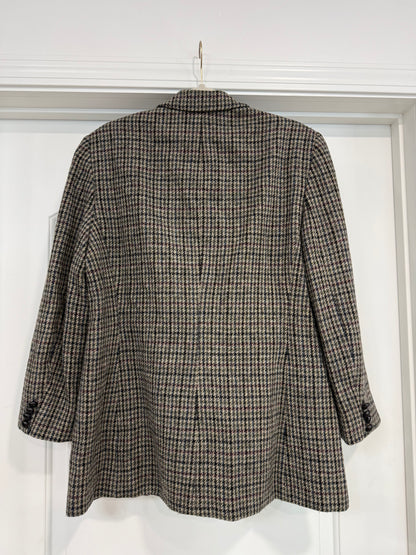 NEW!! Vintage Ralph Lauren Wool Tweed Houndstooth Blazer Size 12