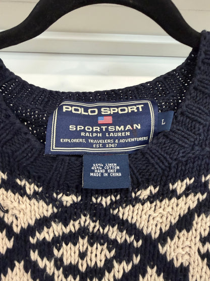 NEW!! Vintage Ralph Lauren Hand Knit Sweater Size Large