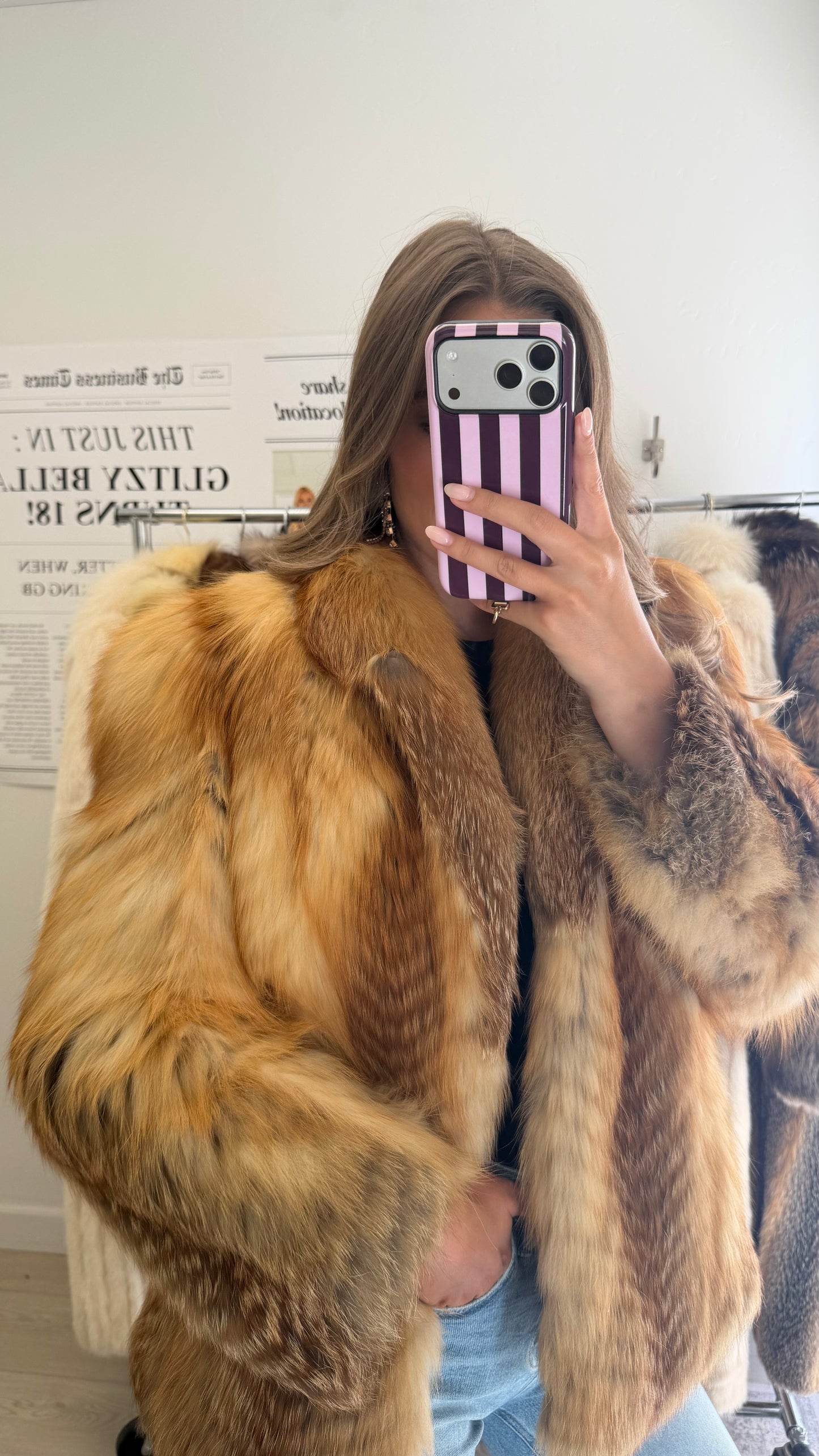#64 Vintage Red Fox Jacket Size Small
