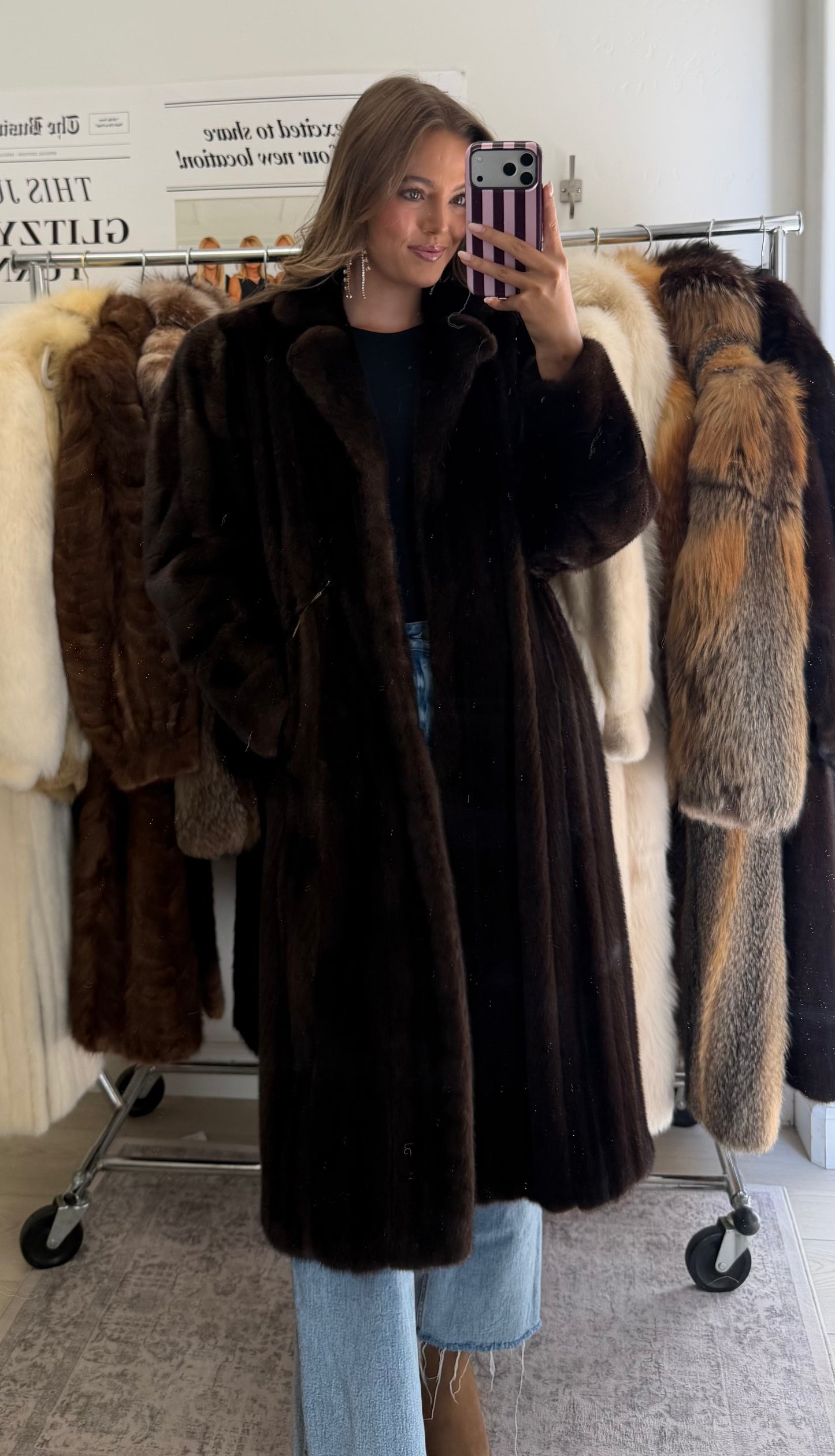 #41 Vintage Demi Buff Mink Coat Size Medium