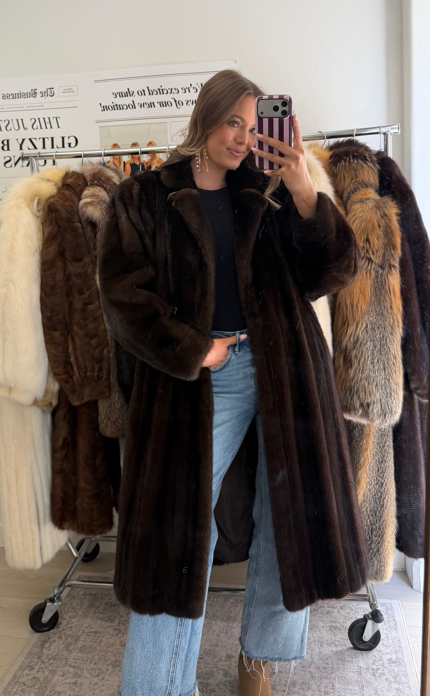 #41 Vintage Demi Buff Mink Coat Size Medium