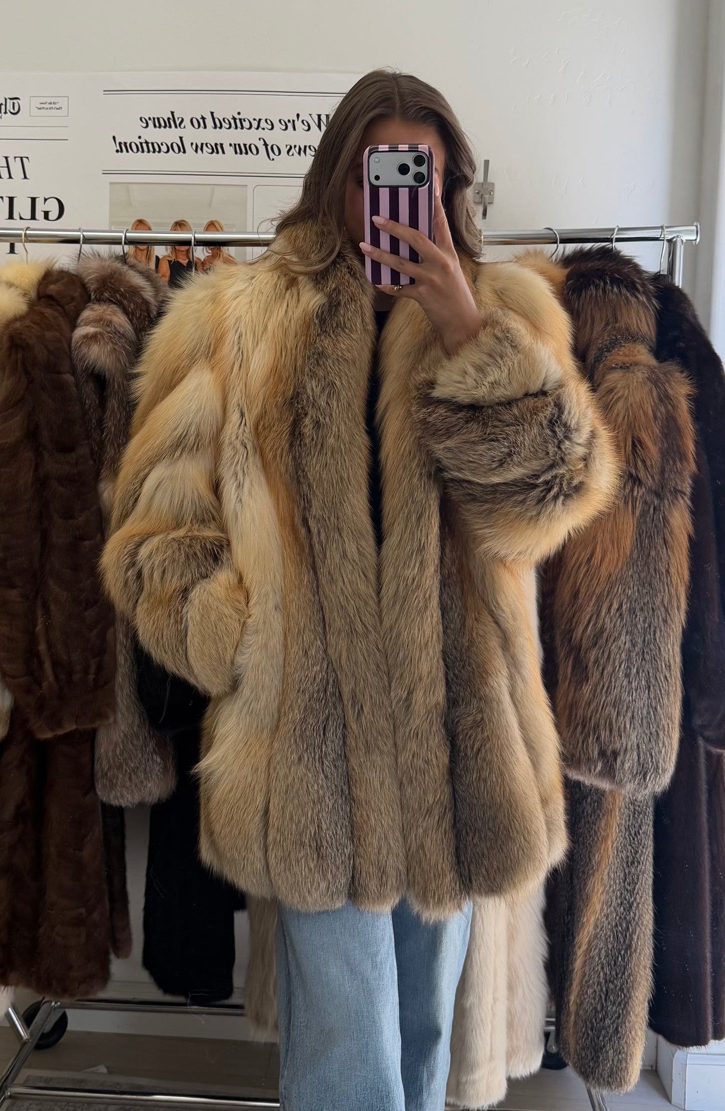 #61 Vintage Golden Island Fox Jacket Size Small