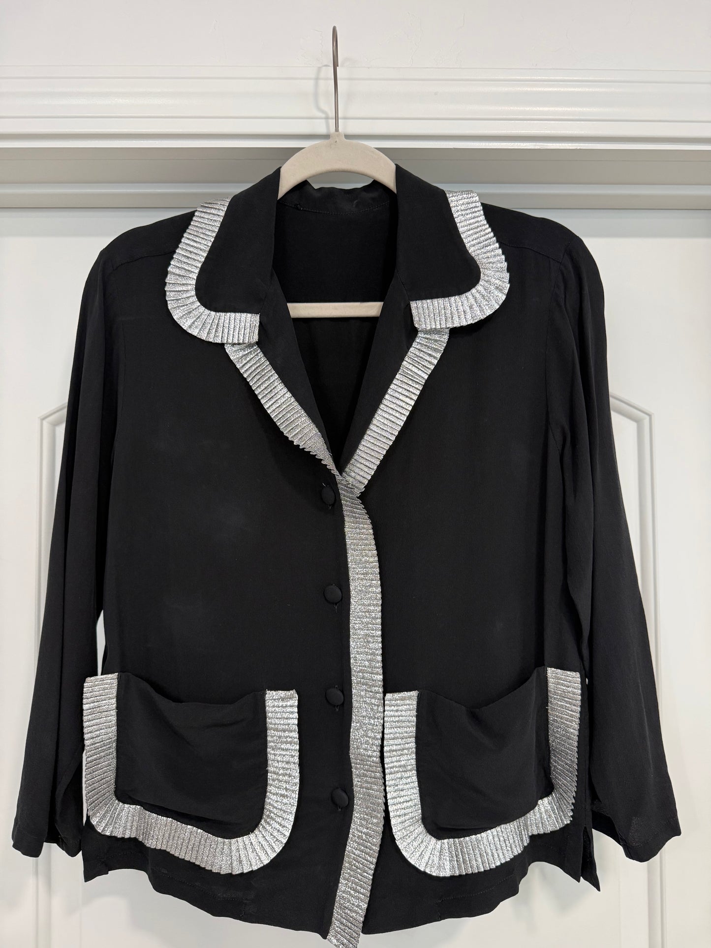 NEW!! Vintage Gucci Black Blouse Size S/M