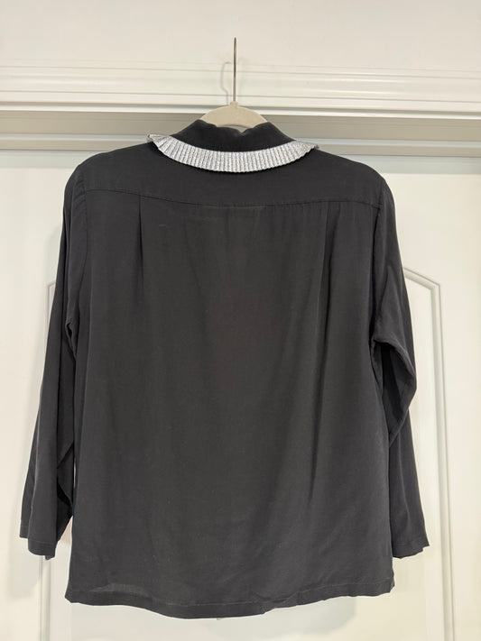 NEW!! Vintage Gucci Black Blouse Size S/M