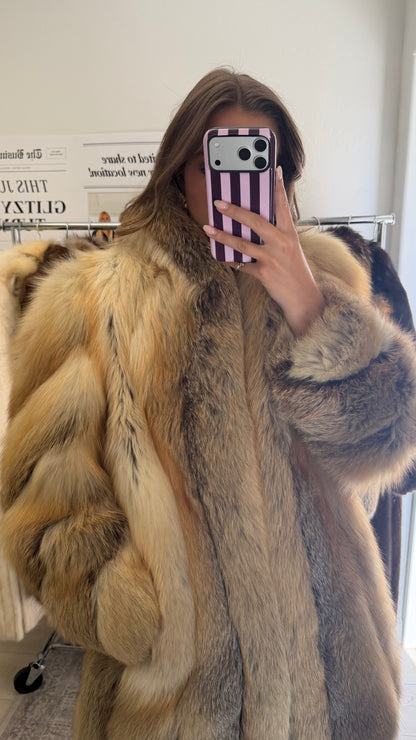 #61 Vintage Golden Island Fox Jacket Size Small