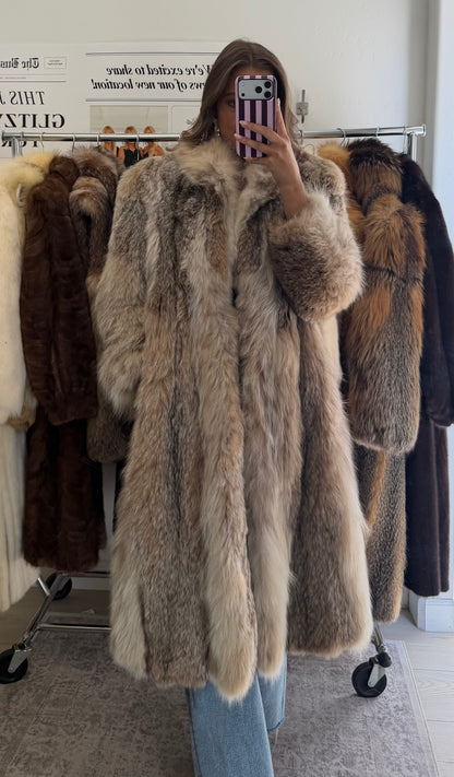 #56 Vintage Lynx Fur Coat Size S/M