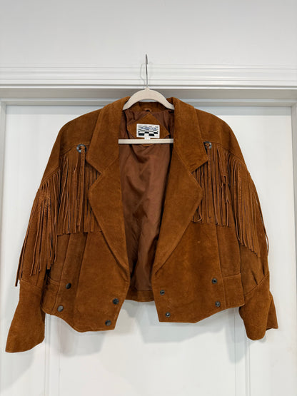 NEW!! Vintage Suede Fringe Jacket Size Medium