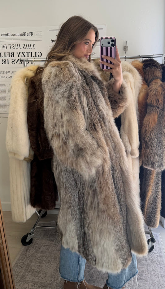 #56 Vintage Lynx Fur Coat Size S/M