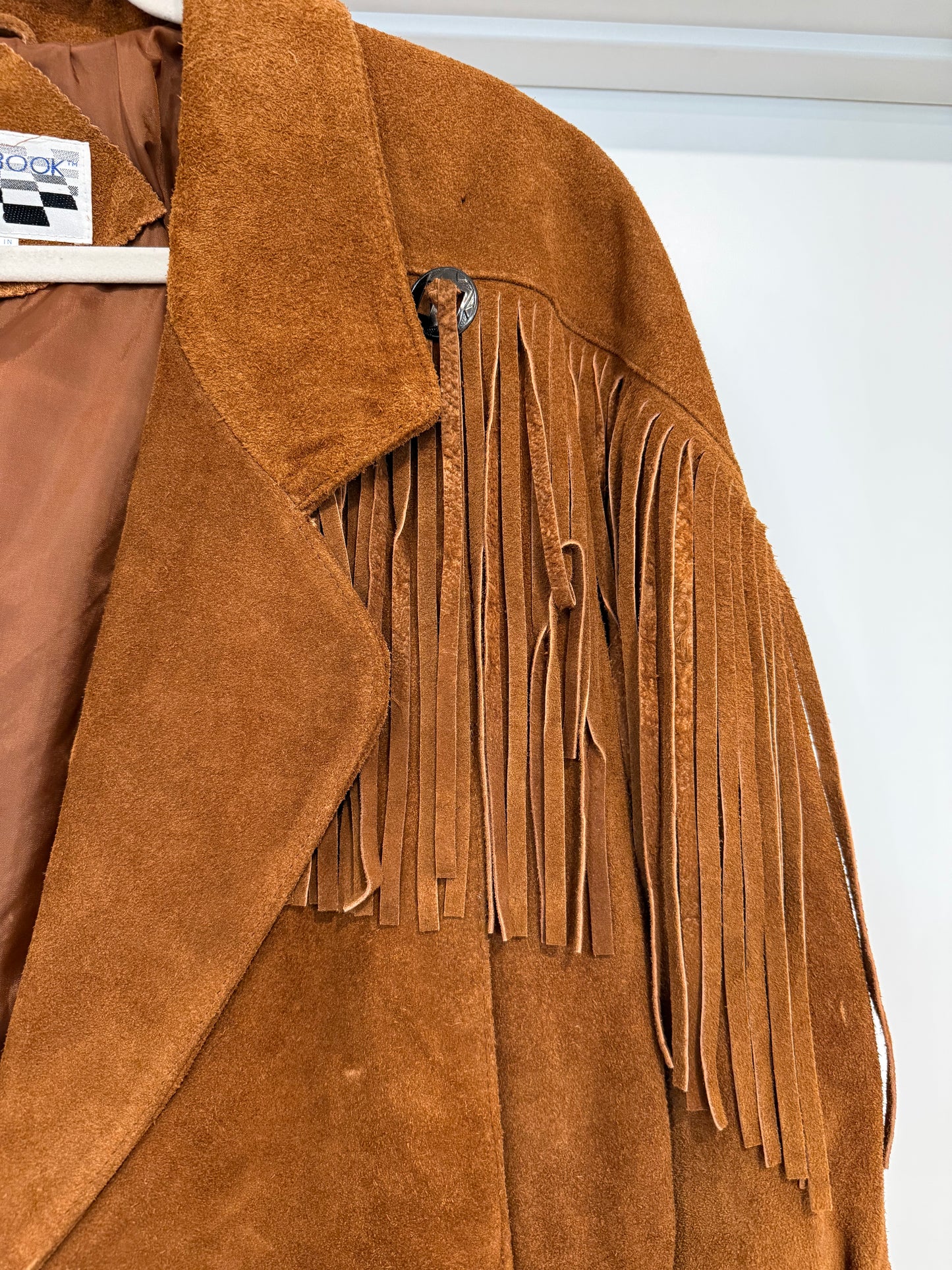 NEW!! Vintage Suede Fringe Jacket Size Medium