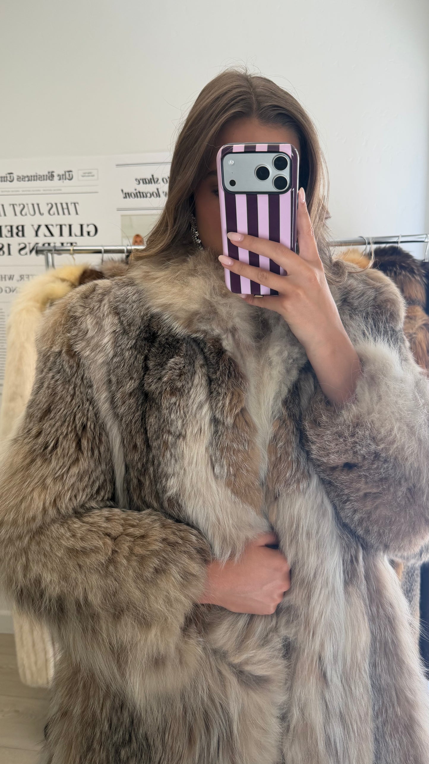 #56 Vintage Lynx Fur Coat Size S/M