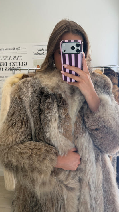 #56 Vintage Lynx Fur Coat Size S/M