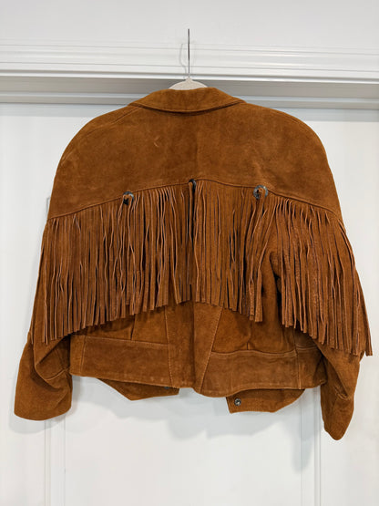 NEW!! Vintage Suede Fringe Jacket Size Medium