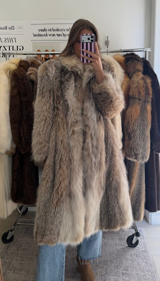 #56 Vintage Lynx Fur Coat Size S/M