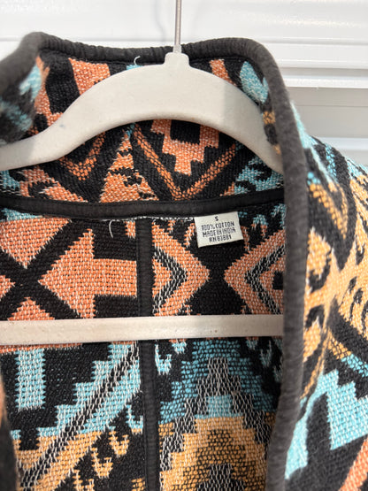 NEW!! Vintage Aztec Cropped Jacket Size Small