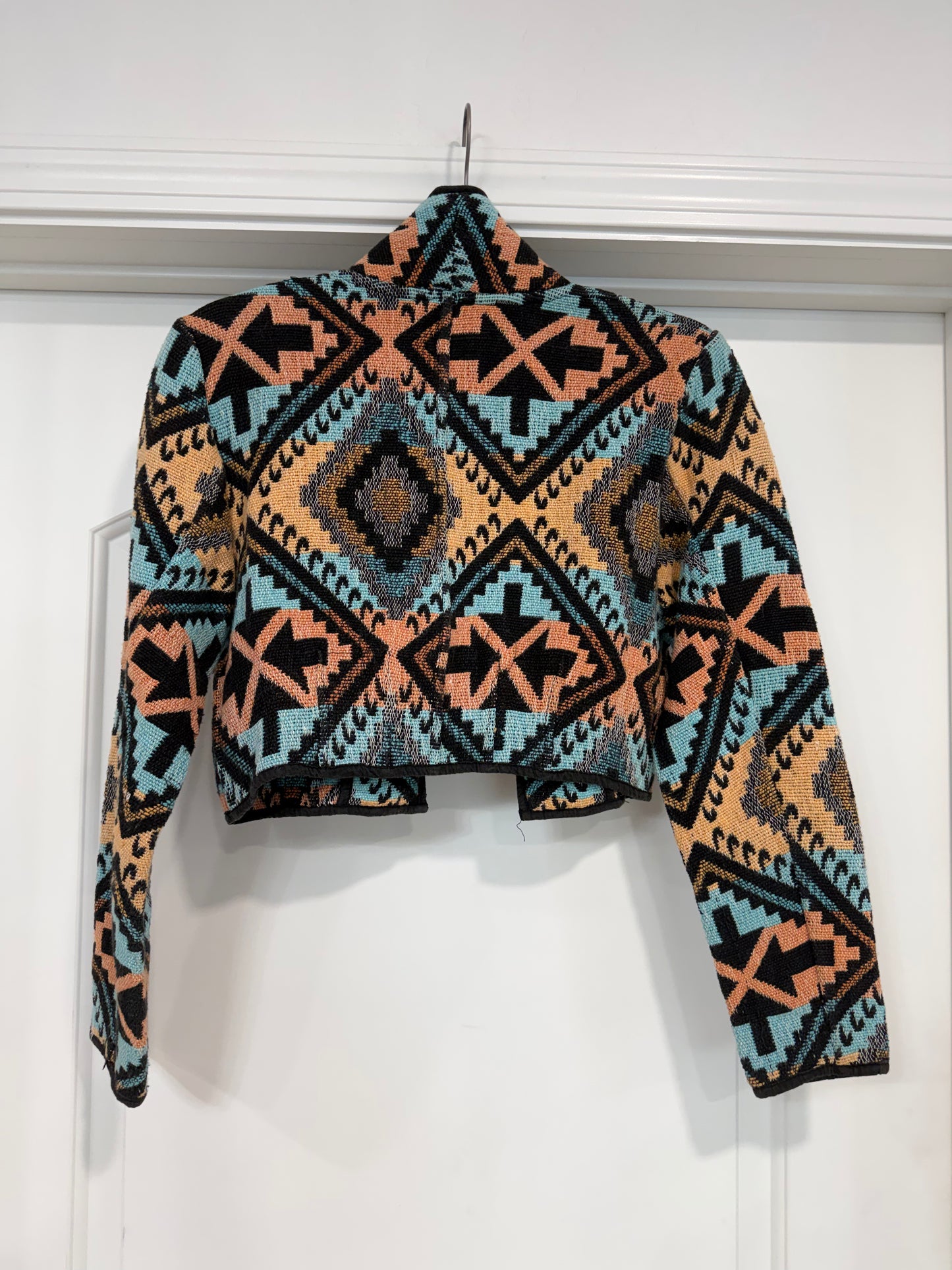 NEW!! Vintage Aztec Cropped Jacket Size Small