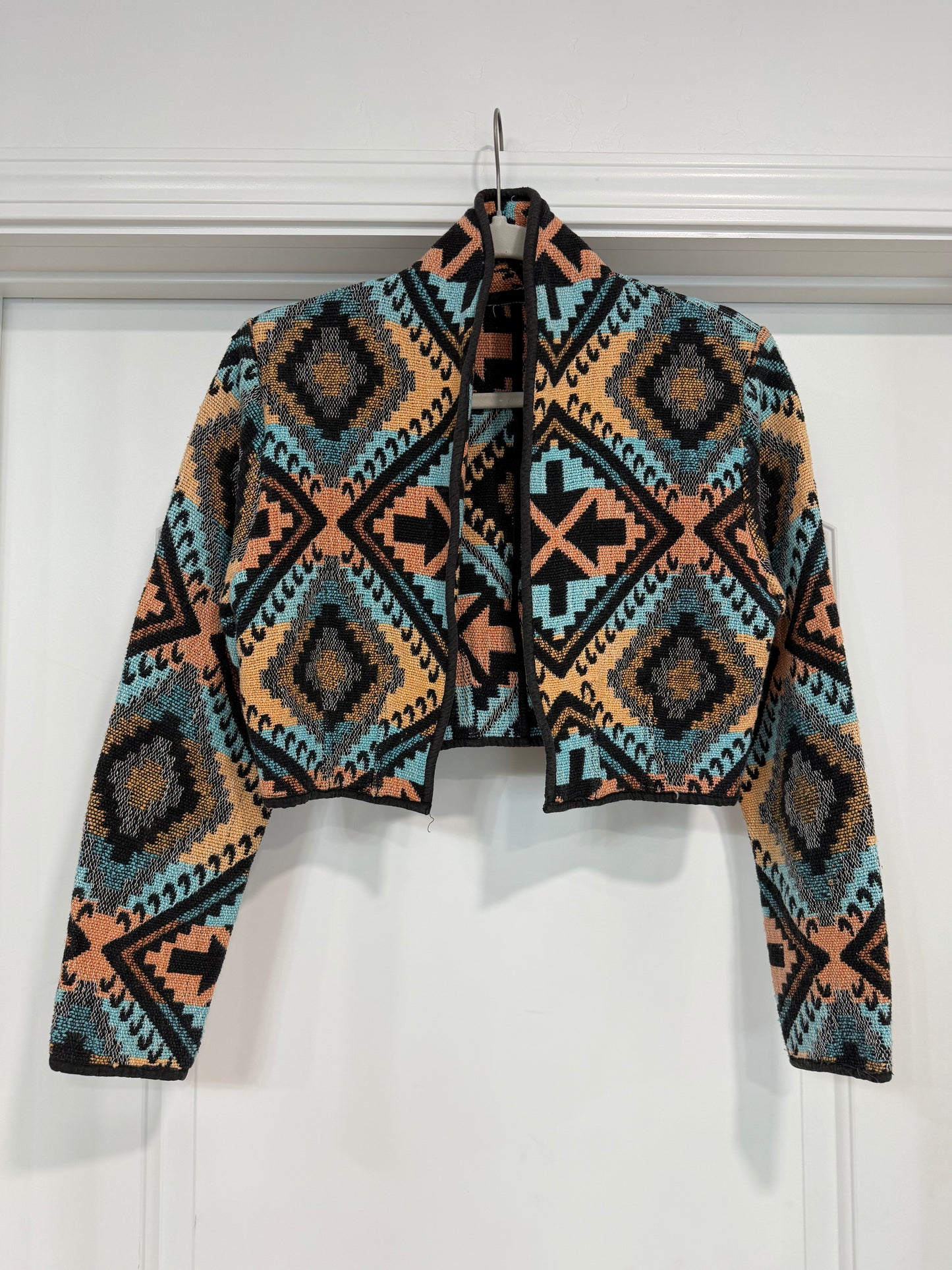 NEW!! Vintage Aztec Cropped Jacket Size Small