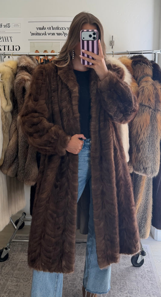 #35 Vintage Demi Buff Mink Coat Size Large