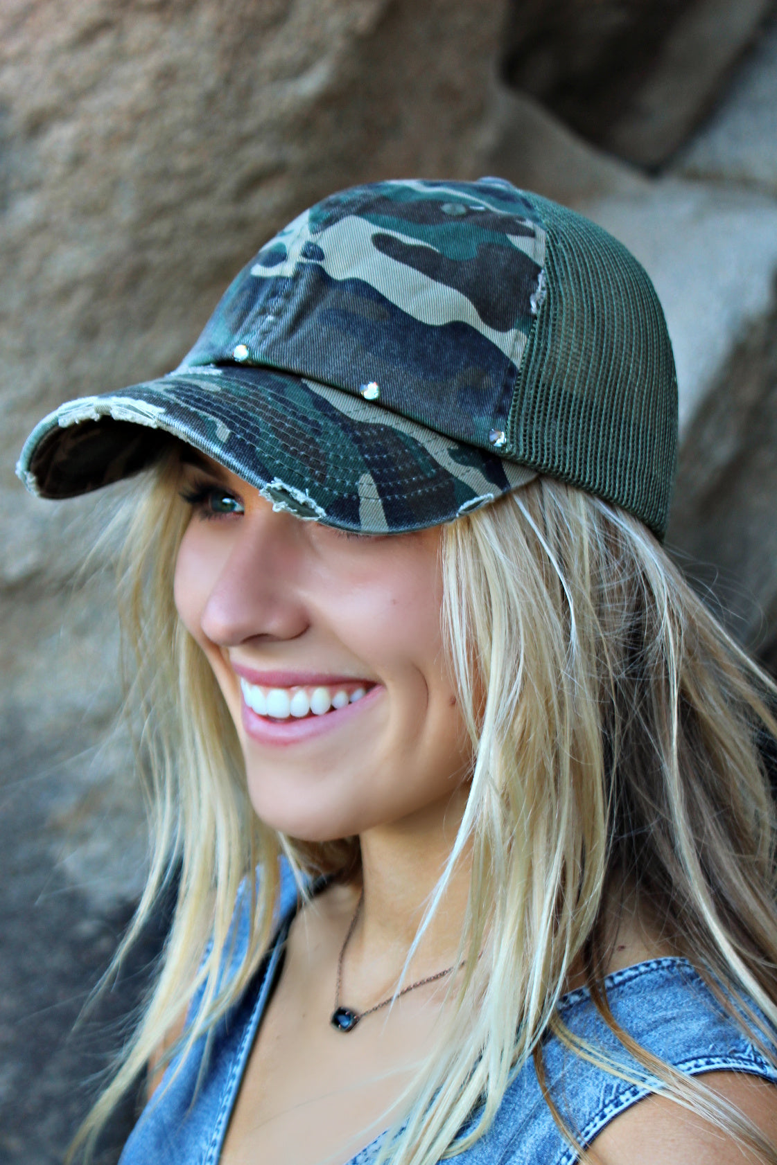 Vintage Distressed Black Ball Cap in 3 Colors