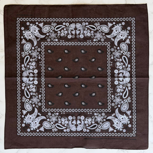 NEW!! Cotton Bandana in Brown