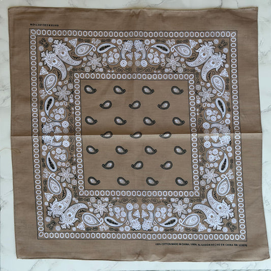 NEW!! Cotton Bandana in Tan