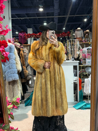 #133 Vintage Christian Dior Red Fox Coat - Size S/M