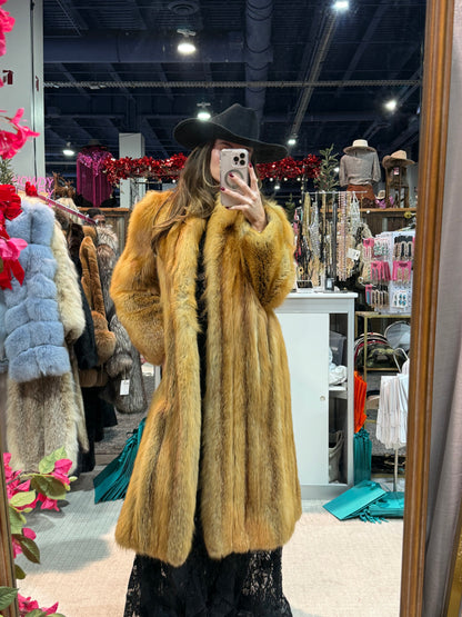 #133 Vintage Christian Dior Red Fox Coat - Size S/M