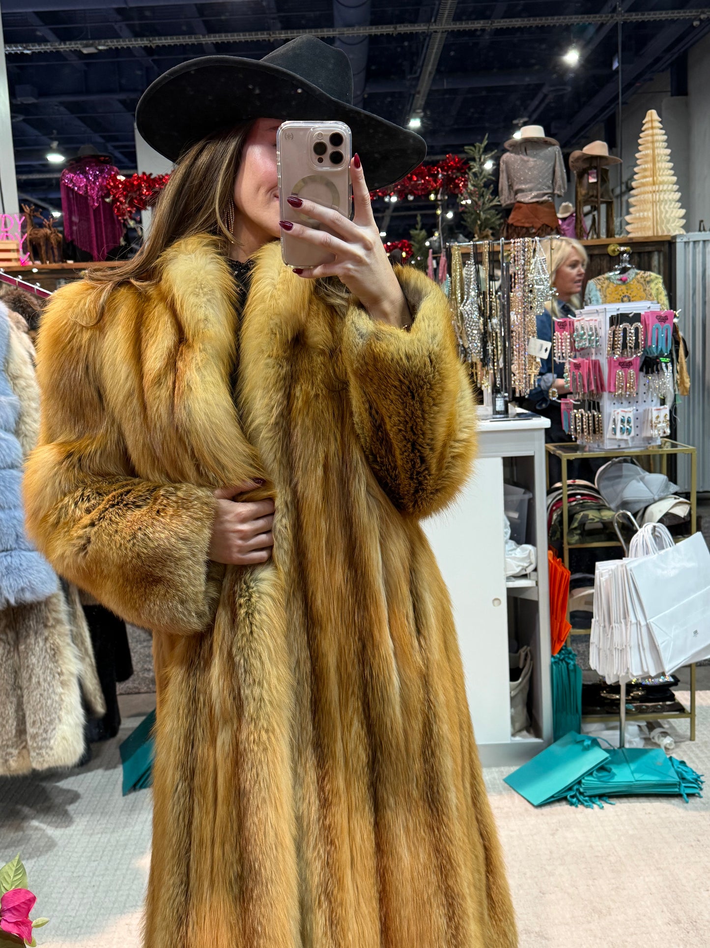 #133 Vintage Christian Dior Red Fox Coat - Size S/M