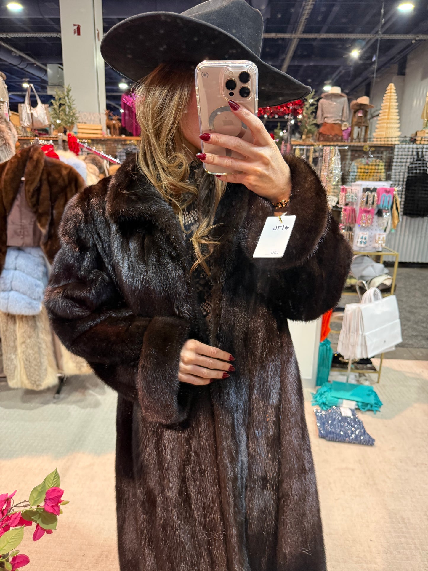 #176 Vintage Mahogany Mink Fur Coat Size Medium