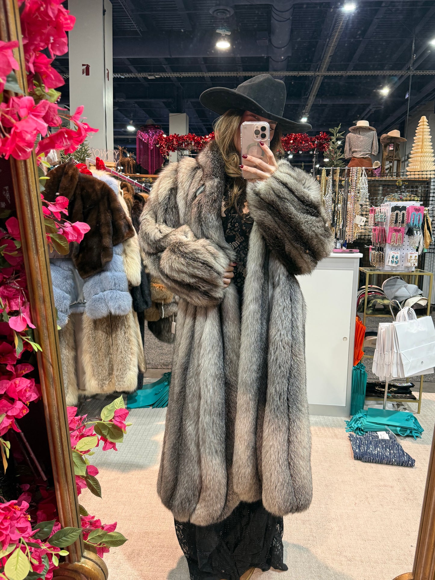 #S18 Vintage Indigo Dyed Fox Directional Coat Size Medium/Large