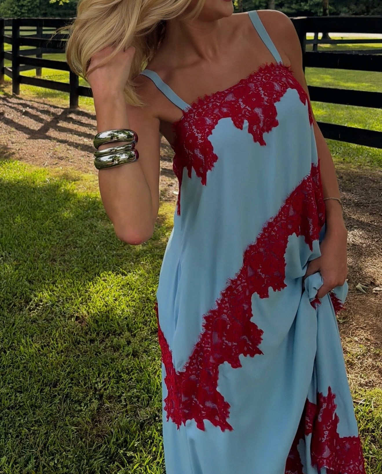 Gigi Lace Trim Maxi Dress - PREORDER