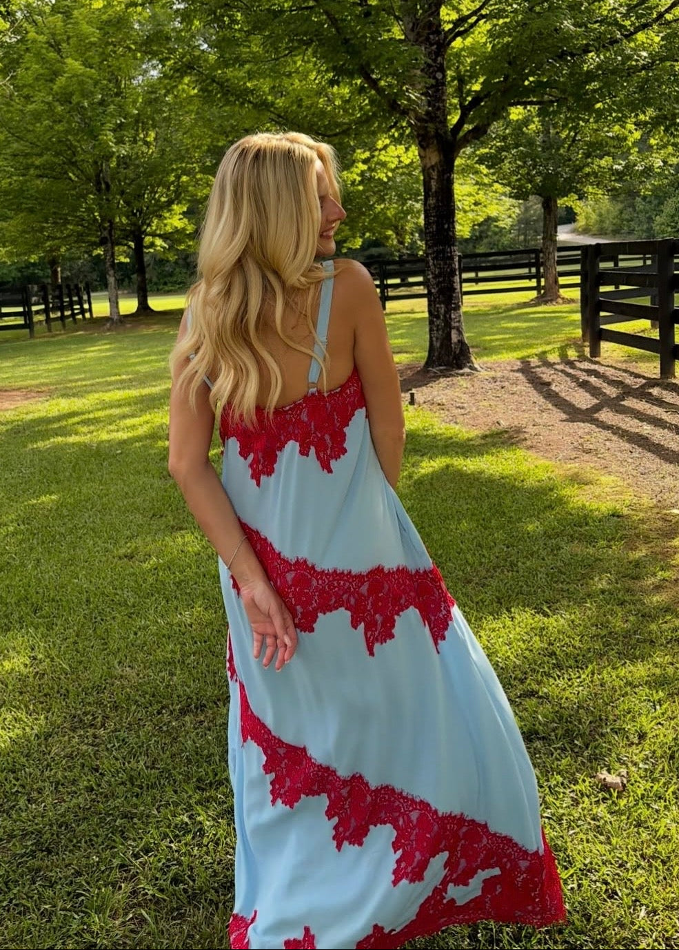 Gigi Lace Trim Maxi Dress - PREORDER