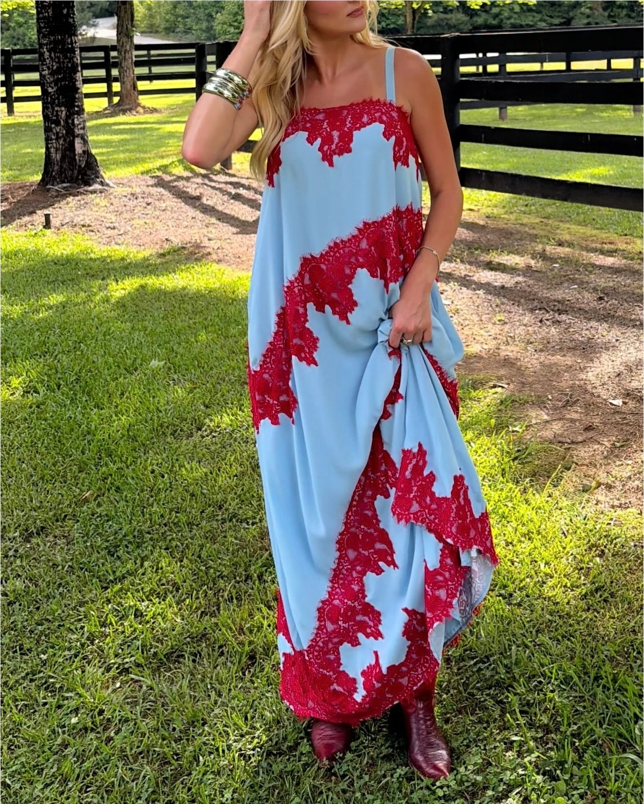 Gigi Lace Trim Maxi Dress - PREORDER