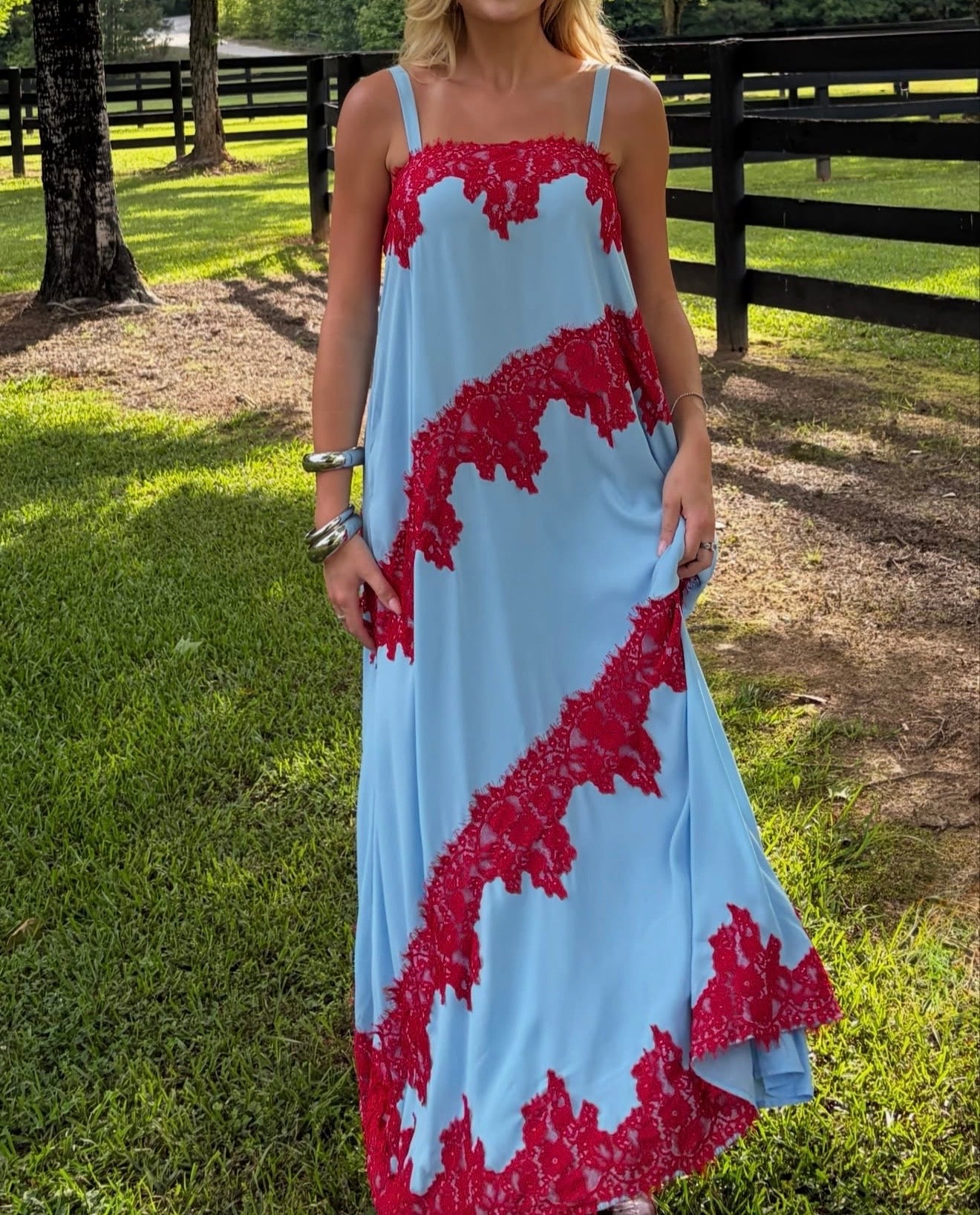 Gigi Lace Trim Maxi Dress - PREORDER