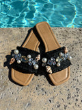 NEW!! "Off the Coast" Seashell Slide in Black