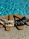 NEW!! "Off the Coast" Seashell Slide in Black