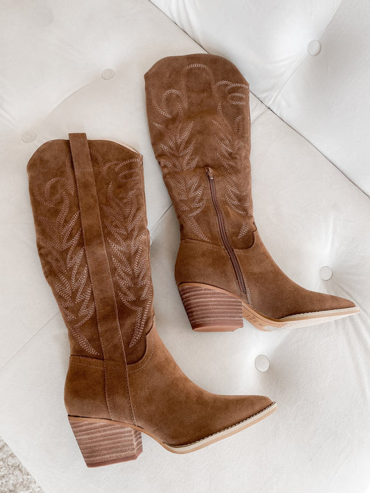 BEST SELLER!! The "Jules" Cowboy Boot in Brown