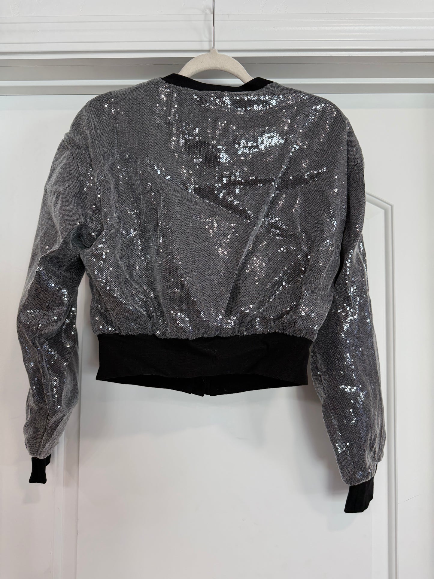 FINAL SALE!! Black Sequin Cropped Jacket