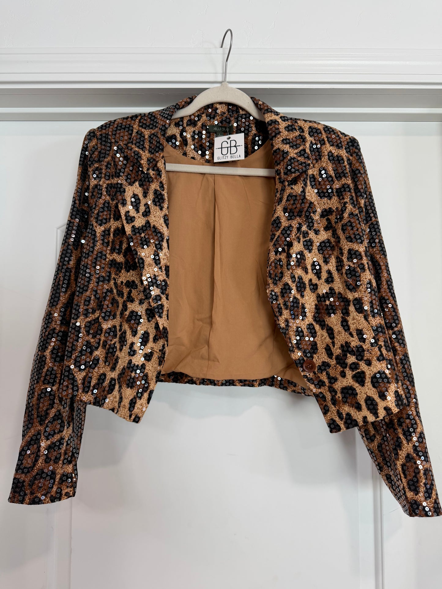 FINAL SALE!! Leopard Sequin Blazer