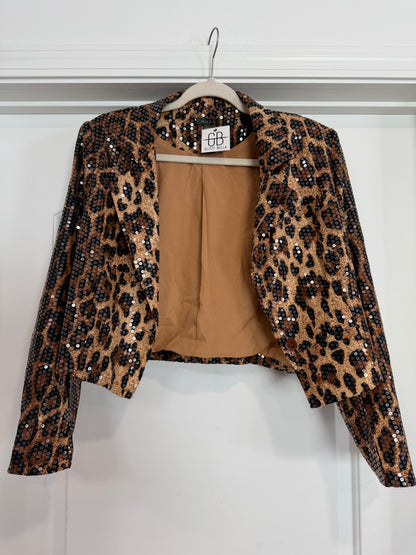 FINAL SALE!! Leopard Sequin Blazer