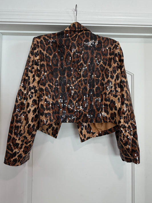 FINAL SALE!! Leopard Sequin Blazer