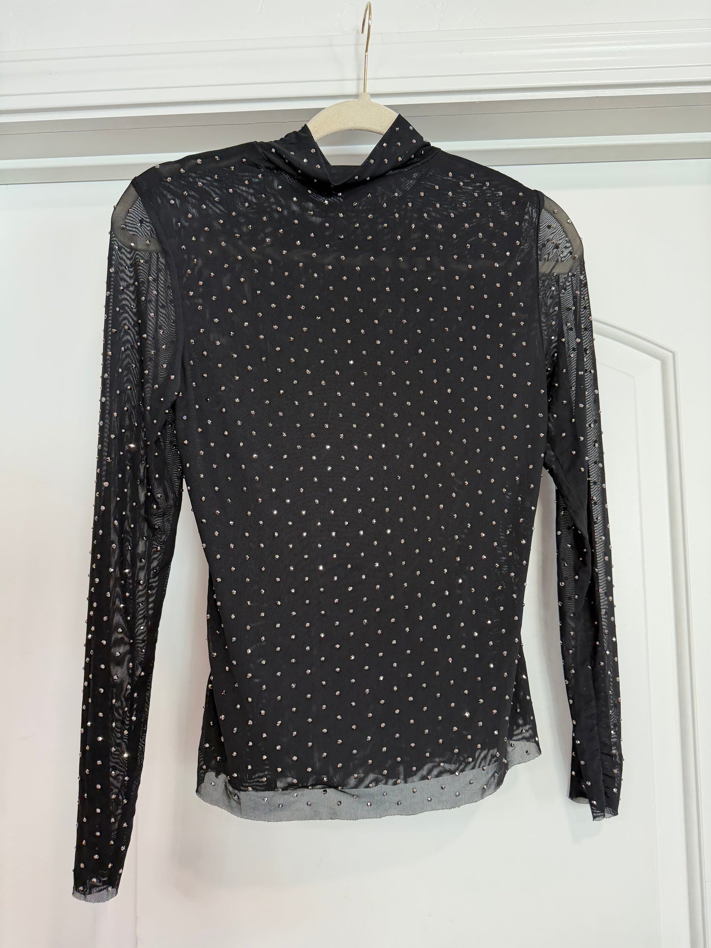 FINAL SALE!! Black Rhinestone Top